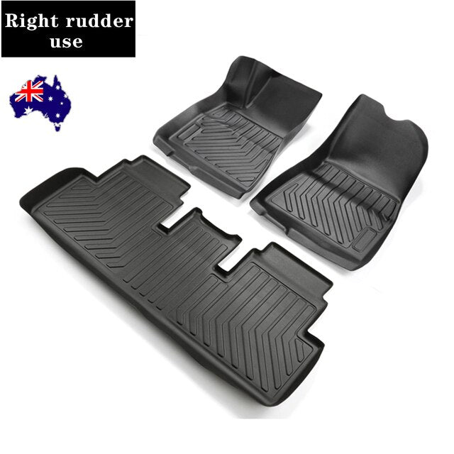Car Accessories TPE Environmentally Waterproof Non-slip Foot Pad For Tesla Model3 2023 Complete Set Custom All-Weather Floor Mat