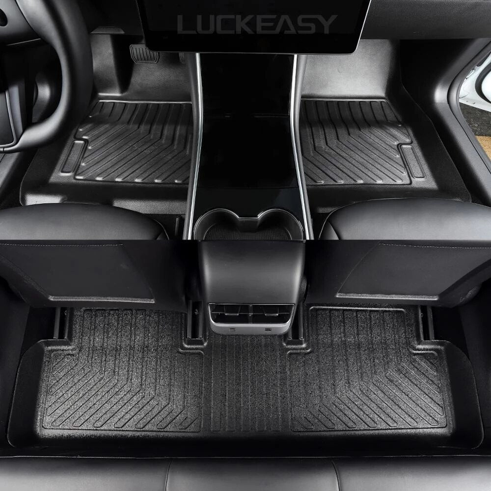 Car Accessories TPE Environmentally Waterproof Non-slip Foot Pad For Tesla Model3 2023 Complete Set Custom All-Weather Floor Mat