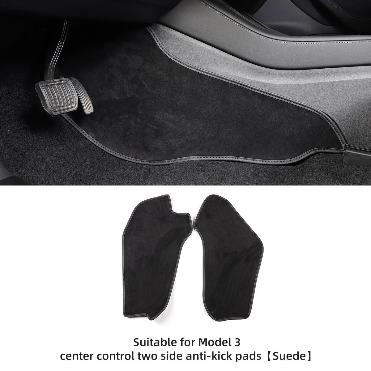 Car Central Control Side Defense Kick Pad For Tesla Model3 ModelY Protective Pad TPE Trunk Side Scuff Plate Pad Car Accessories