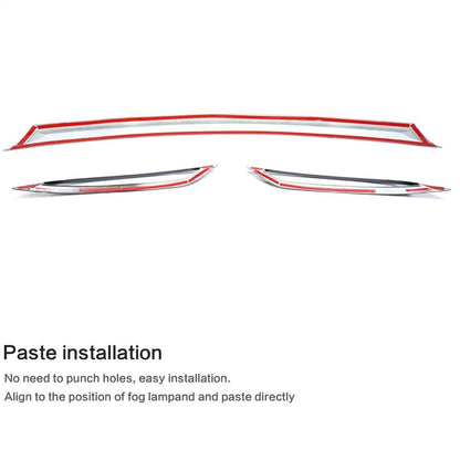 Car Rear Fog Lamp Trim With Led Lights Decoration Strip For Tesla Model 3 Exterior Modification Accessories ABS Model3 2017-2023