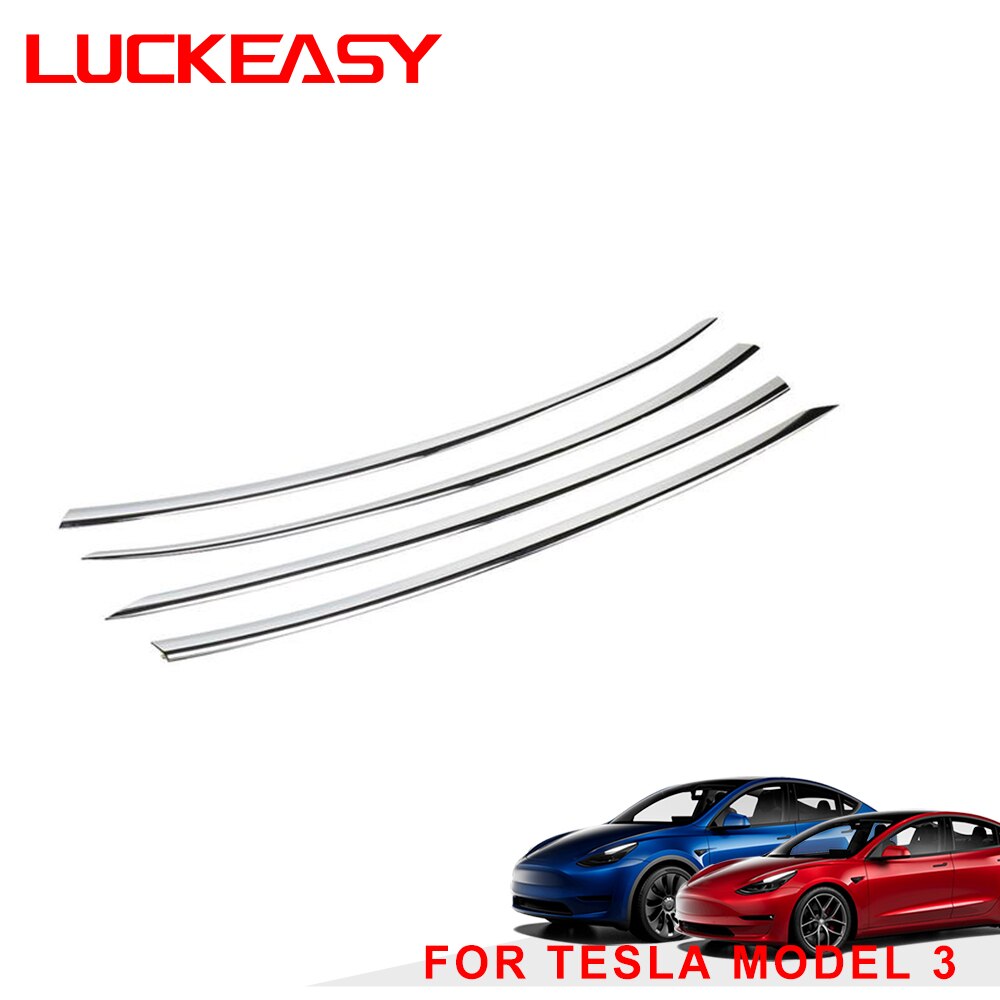 Car Window Frame Rain Shield Silver For Tesla Model 3 Exterior Modification Accessories Model3 2017-2022 South Korea Imported