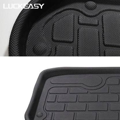For Tesla Model 3 2017-2020 TPE Custom Lower Trunk Mats All-Weather Waterproof And Wearable Mat Sub-Trunk Carpet (Piano Model)