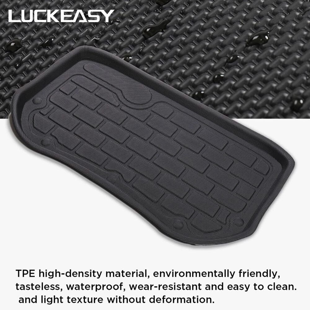For Tesla Model 3 2017-2020 TPE Custom Lower Trunk Mats All-Weather Waterproof And Wearable Mat Sub-Trunk Carpet (Piano Model)