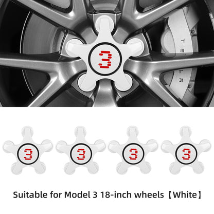 For Tesla Model 3 2022 18 Inch P Version Wheel Cap Hub Cap Kits ABS Hub Center Cover Car Modification Accessories