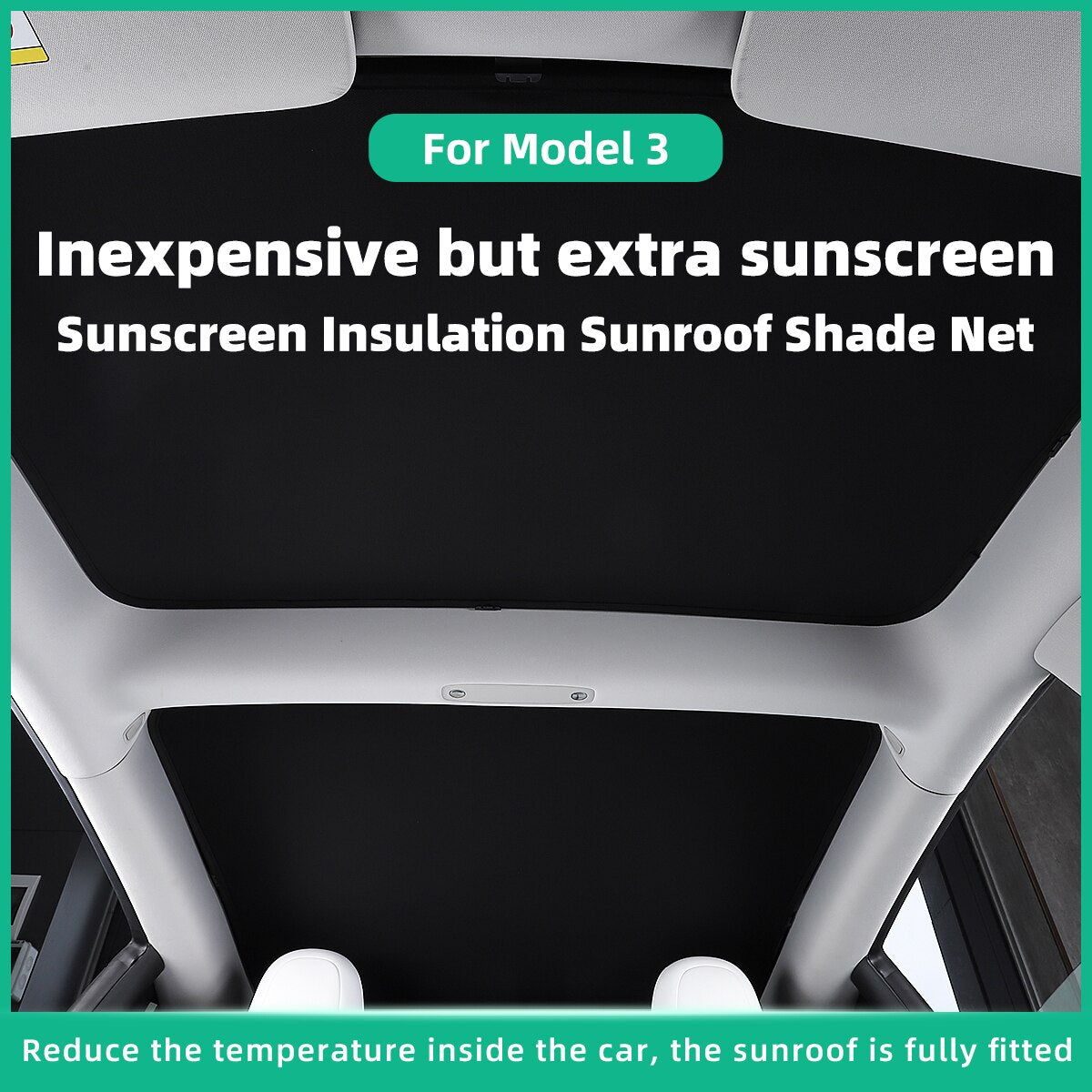 For Tesla Model 3 2022-2023 Car Interior Accessories Sun Shield Front And Rear Sunroof Sun Shade Net Car Window Sunshade