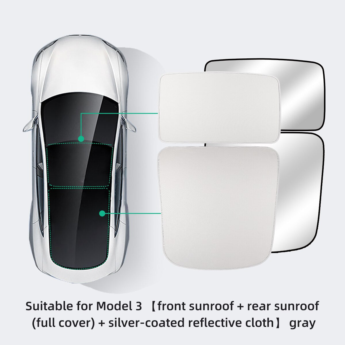 For Tesla Model 3 2022-2023 Car Interior Accessories Sun Shield Front And Rear Sunroof Sun Shade Net Car Window Sunshade