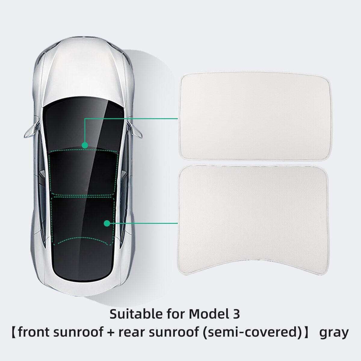 For Tesla Model 3 2022-2023 Car Interior Accessories Sun Shield Front And Rear Sunroof Sun Shade Net Car Window Sunshade