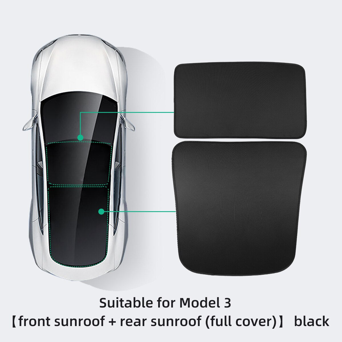 For Tesla Model 3 2022-2023 Car Interior Accessories Sun Shield Front And Rear Sunroof Sun Shade Net Car Window Sunshade