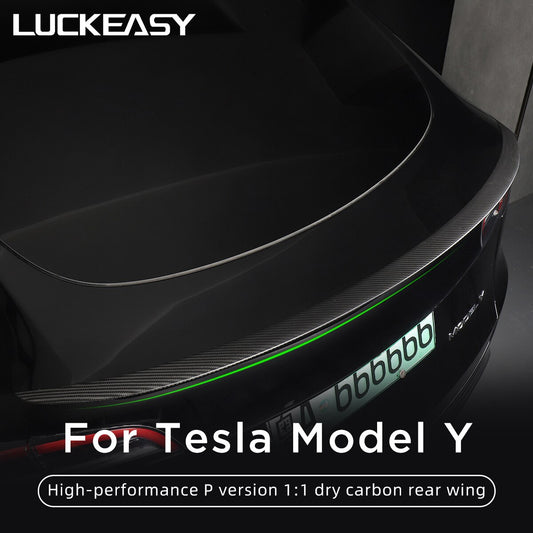 For Tesla Model 3 2022-2023 Car Styling Accessories Rear Wing Spoiler Model Y Carbon Fiber Rear Trunk Tail Spoiler