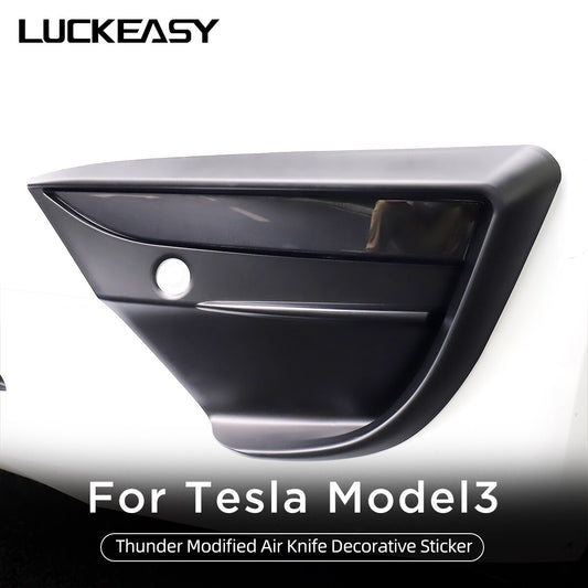 For Tesla Model 3 2023 ABS Front Fog Lamp Modified Wind Knife Bumper Protector Car Sticker Exterior Decoration Accessories