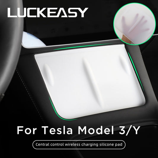 For Tesla Model 3 Model Y Type Wireless Charger Anti-Slip Mat Car Phone Charging Anti-Slip Mat Model 3 2023 Anti-Slip Mat