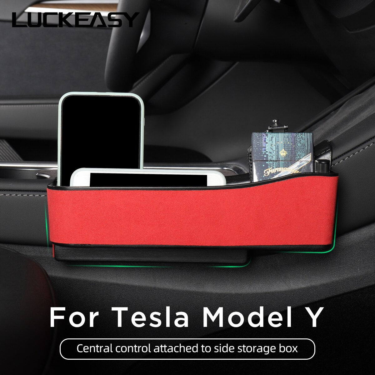For Tesla Model 3 Y 2021-2023 Car Seat Crevice Storage Box Central Control Hanging Side Container Box Auto Interior Accessories