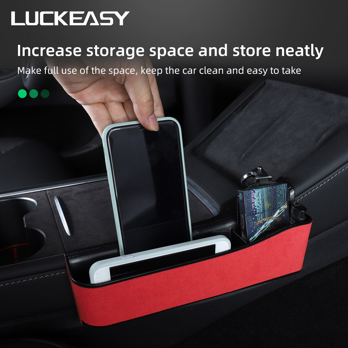 For Tesla Model 3 Y 2021-2023 Car Seat Crevice Storage Box Central Control Hanging Side Container Box Auto Interior Accessories