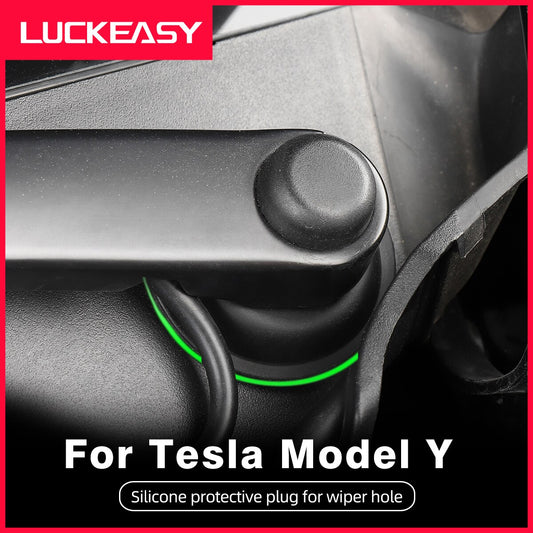 For Tesla Model Y 2021-2023 Silicone Wiper Hole Protector Plugs Kit Car Accessories 2Pcs