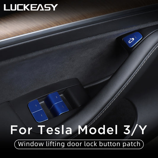 For Tesla Model3 ModelY 2017-2023 Window Lifting Button Decoration Patch Interior Accessories Car Window Switch Button Sticker