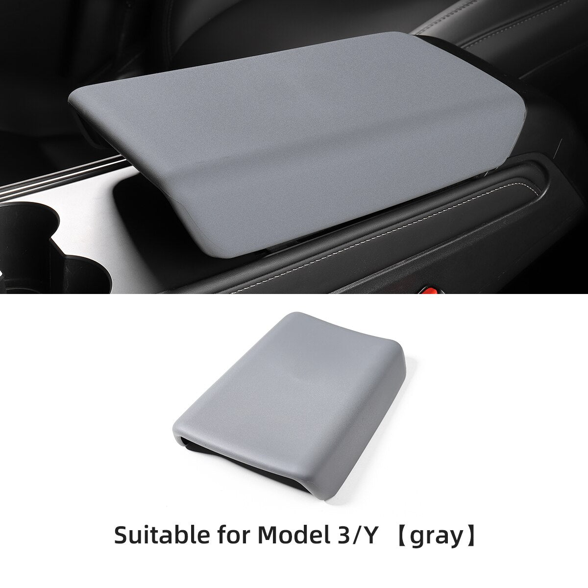 Car TPE Armrest Box Cover Central Control Armrest Protective Pad Interior Accessories For Tesla Model 3 Model Y 2021-2023