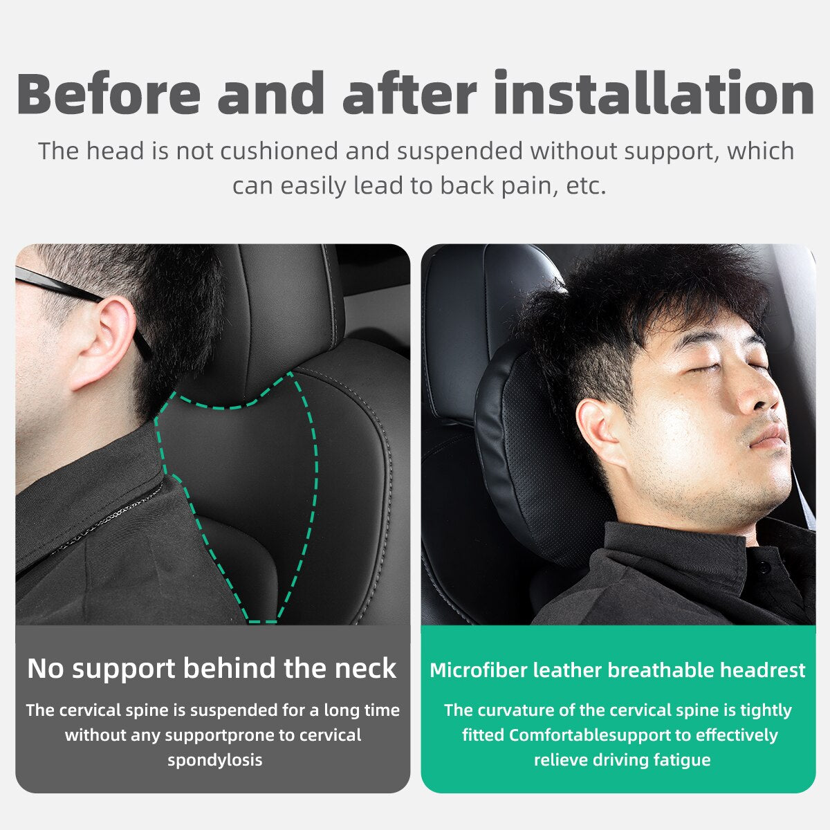 For Tesla Model 3 Y X S Neck Headrest Pillow Car Accessories Head Support Neck Protector Pillow Cushion