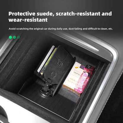 For Tesla Model3 ModelY Car Armrest Box Storage Box TPE Center Control Lower Interior Tidying Accessories Container Box