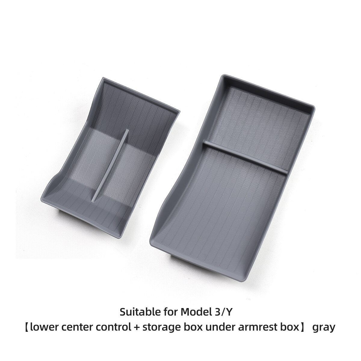 For Tesla Model3 ModelY Car Armrest Box Storage Box TPE Center Control Lower Interior Tidying Accessories Container Box