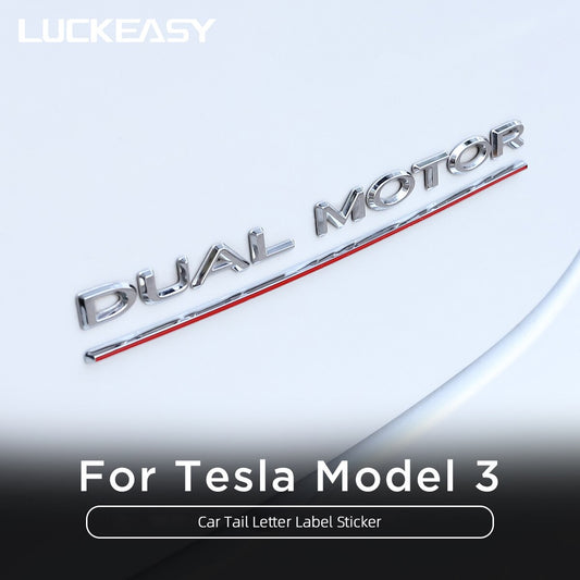 Tesla Logo Car Tail Letter Label Accessories High Performance Metal Standard Car Tail Sticker For Tesla Model 3 2017-2023