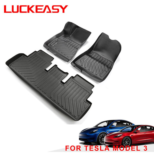 Car Accessories TPE Environmentally Waterproof Non-slip Foot Pad For Tesla Model3 2023 Complete Set Custom All-Weather Floor Mat