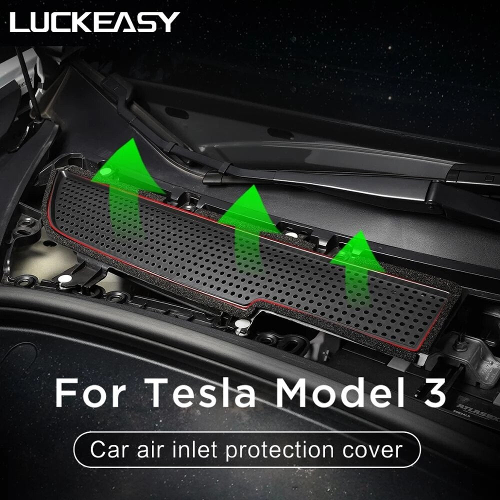 Car Air Inlet Protect Cover For Tesla Model 3 2017-2020 Intake Engine Room Protect Patch Filter Screen Isolation Network Model3