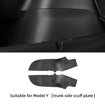 Car Central Control Side Defense Kick Pad For Tesla Model3 ModelY Protective Pad TPE Trunk Side Scuff Plate Pad Car Accessories