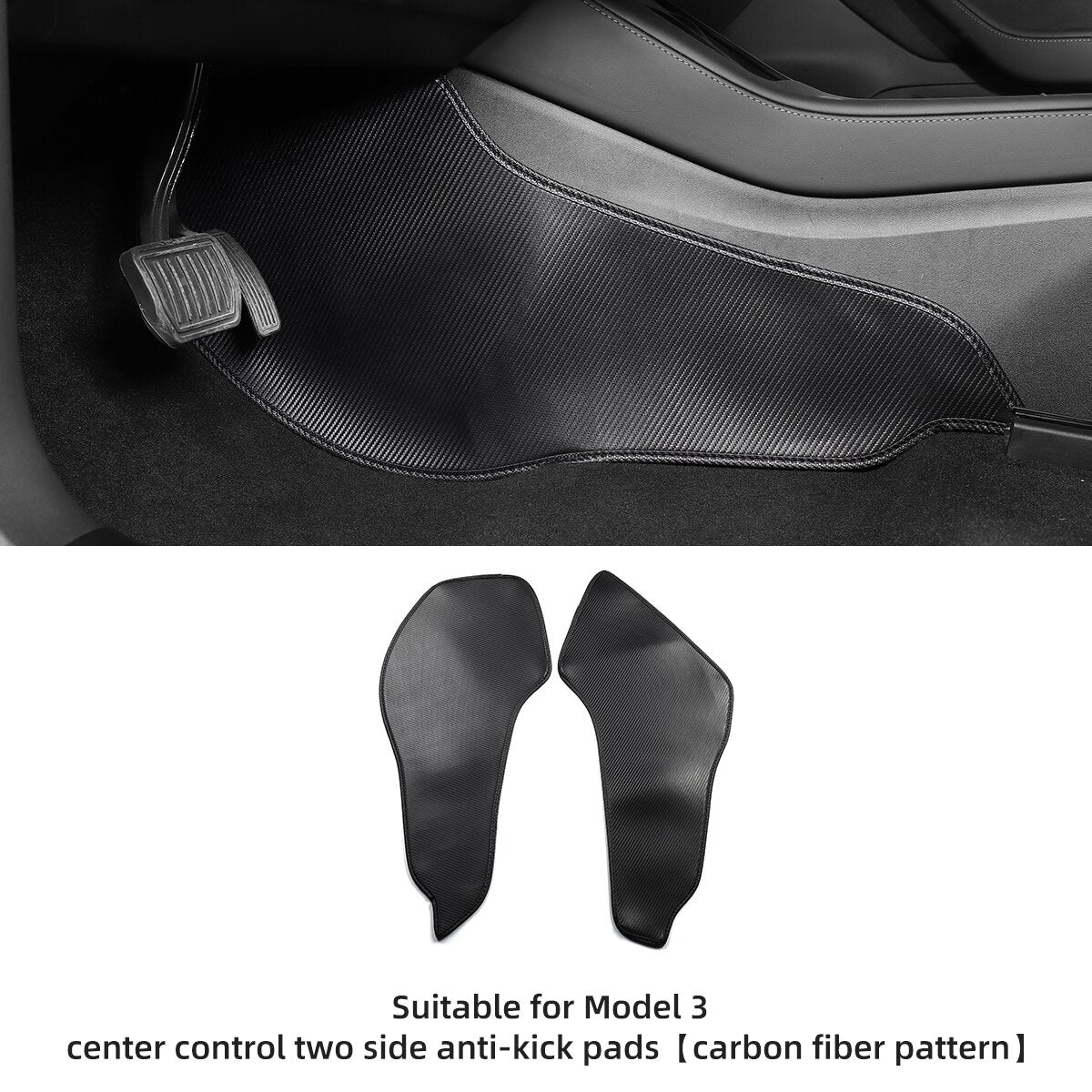 Car Central Control Side Defense Kick Pad For Tesla Model3 ModelY Protective Pad TPE Trunk Side Scuff Plate Pad Car Accessories