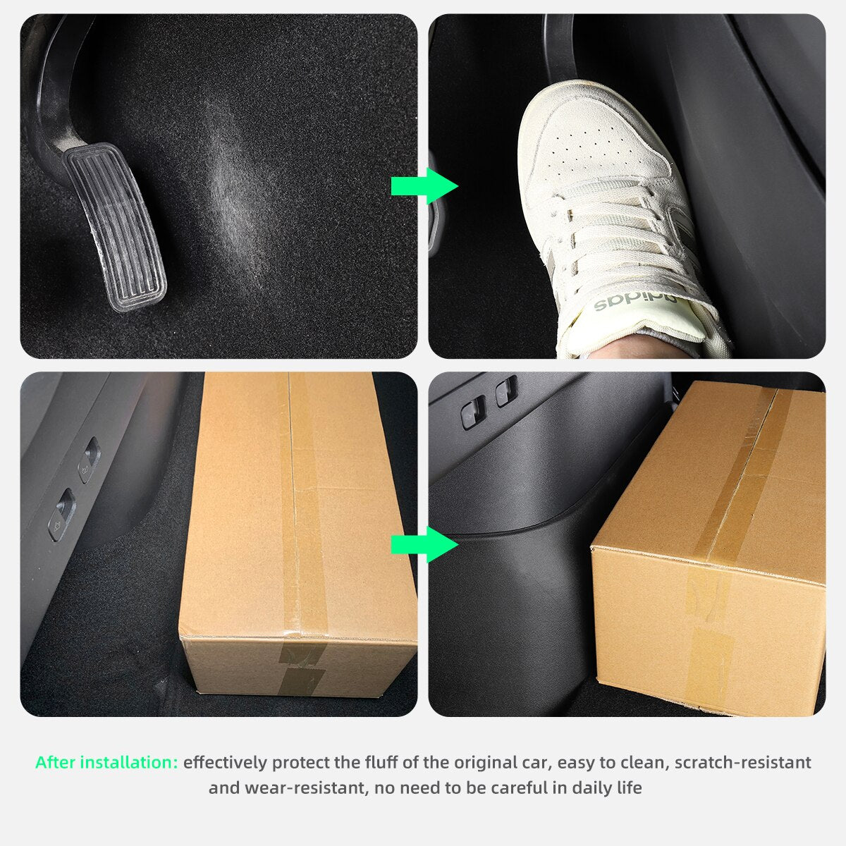 Car Central Control Side Defense Kick Pad For Tesla Model3 ModelY Protective Pad TPE Trunk Side Scuff Plate Pad Car Accessories