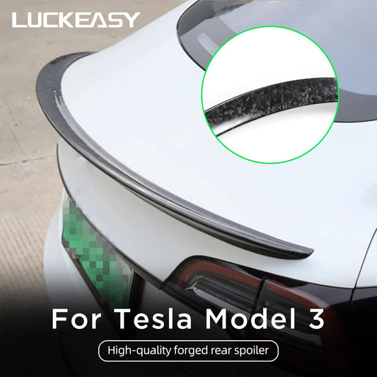 Car Forged Carbon Fiber Rear Spoiler Wing For Tesla Model 3 Exterior Modification Accessories Model 3 2022 Carbon Fiber Spoiler