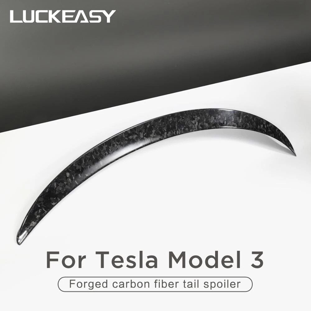 Car Forged Carbon Fiber Rear Spoiler Wing For Tesla Model 3 Exterior Modification Accessories Model 3 2022 Carbon Fiber Spoiler