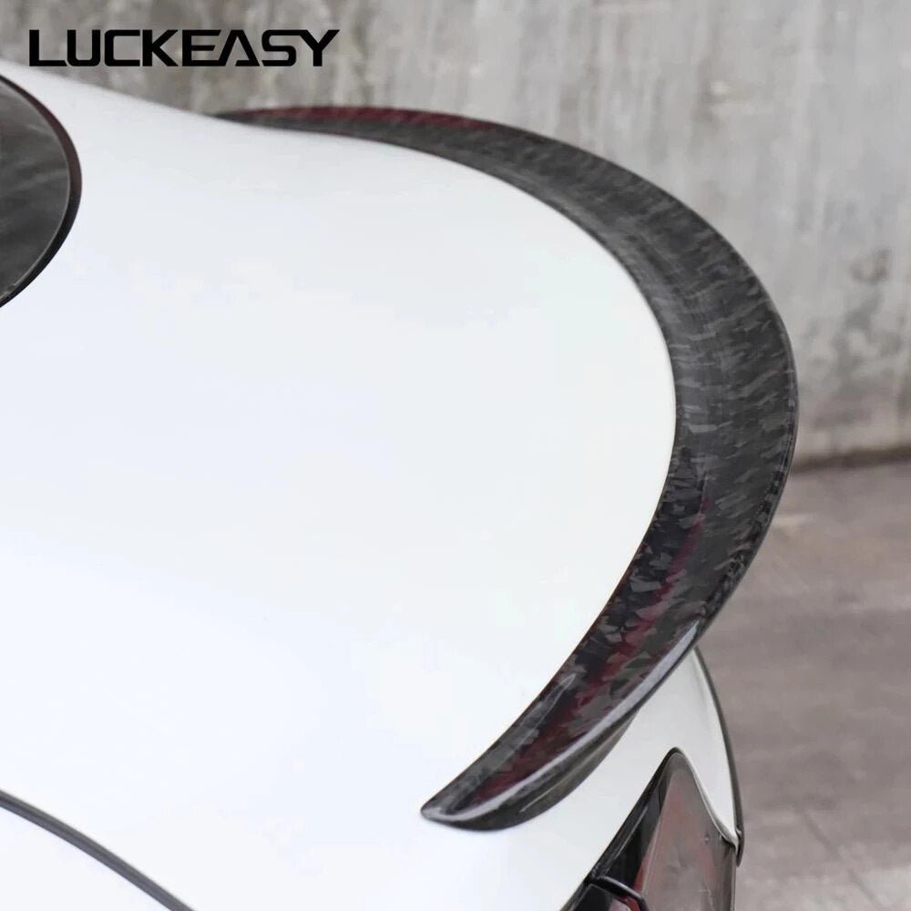 Car Forged Carbon Fiber Rear Spoiler Wing For Tesla Model 3 Exterior Modification Accessories Model 3 2022 Carbon Fiber Spoiler