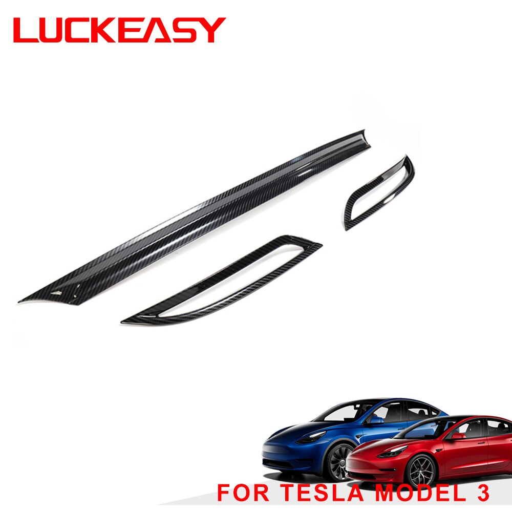 Car Rear Fog Lamp Trim With Led Lights Decoration Strip For Tesla Model 3 Exterior Modification Accessories ABS Model3 2017-2023
