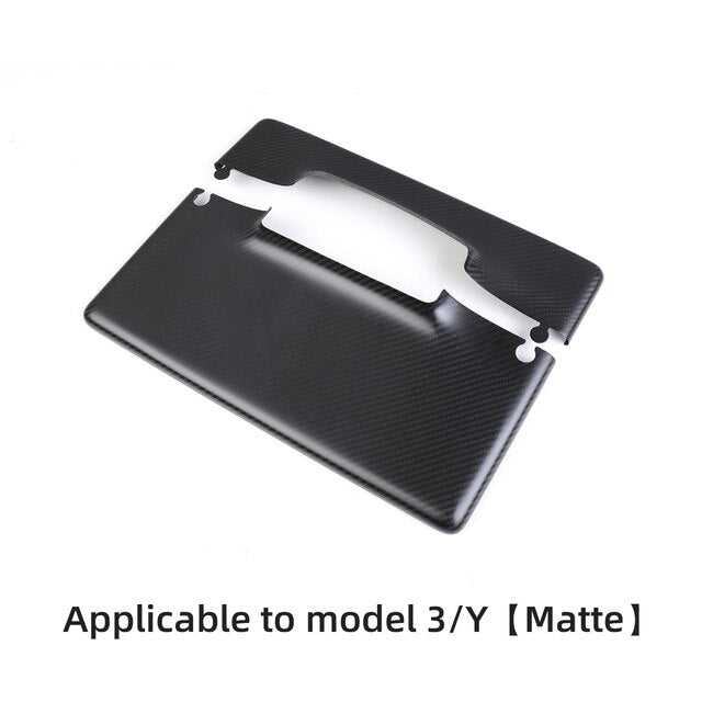 Car Steering Wheel Central Control Sticker For Tesla Model Y 2021-2023 Door Window Button Column Shift Matte Carbon Fiber Patch