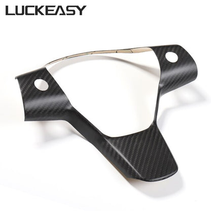 Car Steering Wheel Central Control Sticker For Tesla Model Y 2021-2023 Door Window Button Column Shift Matte Carbon Fiber Patch