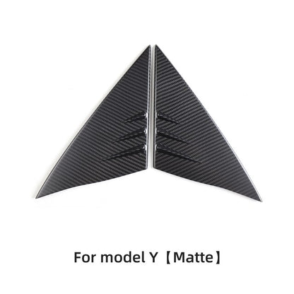Car Steering Wheel Central Control Sticker For Tesla Model Y 2021-2023 Door Window Button Column Shift Matte Carbon Fiber Patch