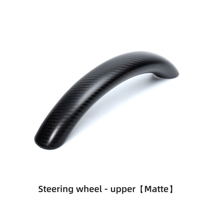 Car Steering Wheel Central Control Sticker For Tesla Model Y 2021-2023 Door Window Button Column Shift Matte Carbon Fiber Patch