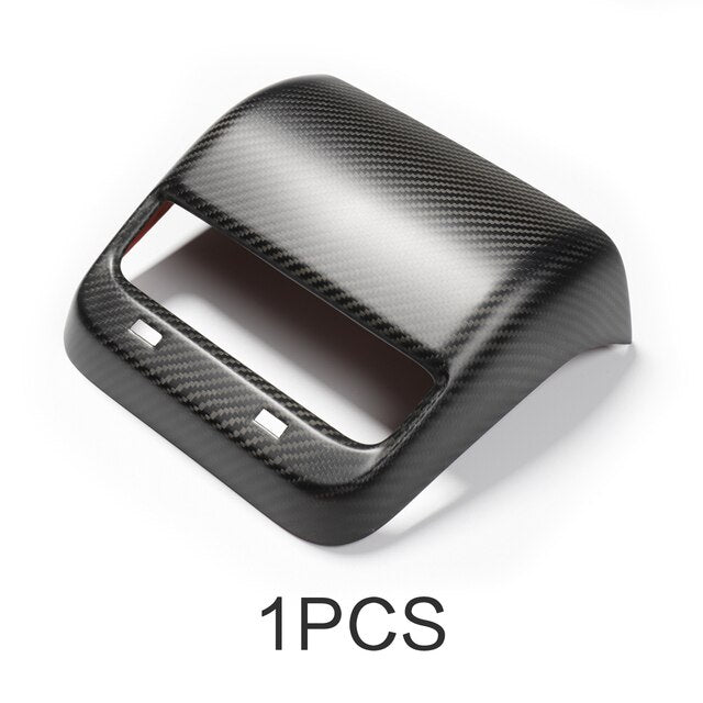 Car Steering Wheel Central Control Sticker For Tesla Model Y 2021-2023 Door Window Button Column Shift Matte Carbon Fiber Patch