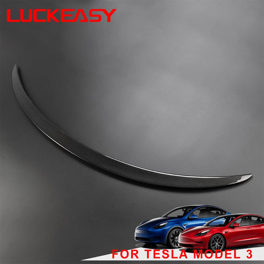 Carbon Fiber ABS Rear Trunk Spoiler For Tesla Model 3 High Performance Version Carbon Fiber Trunk Wing Spoiler Model3 2017-2022