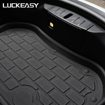 For Tesla Model 3 2017-2020 TPE Custom Lower Trunk Mats All-Weather Waterproof And Wearable Mat Sub-Trunk Carpet (Piano Model)