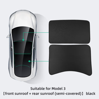 For Tesla Model 3 2022-2023 Car Interior Accessories Sun Shield Front And Rear Sunroof Sun Shade Net Car Window Sunshade