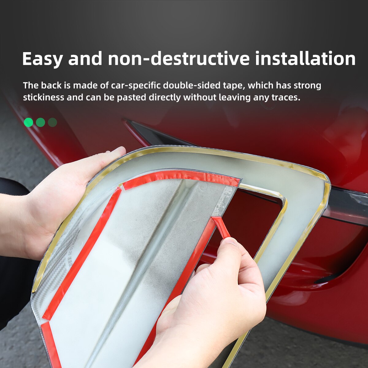 For Tesla Model 3 2023 ABS Front Fog Lamp Modified Wind Knife Bumper Protector Car Sticker Exterior Decoration Accessories