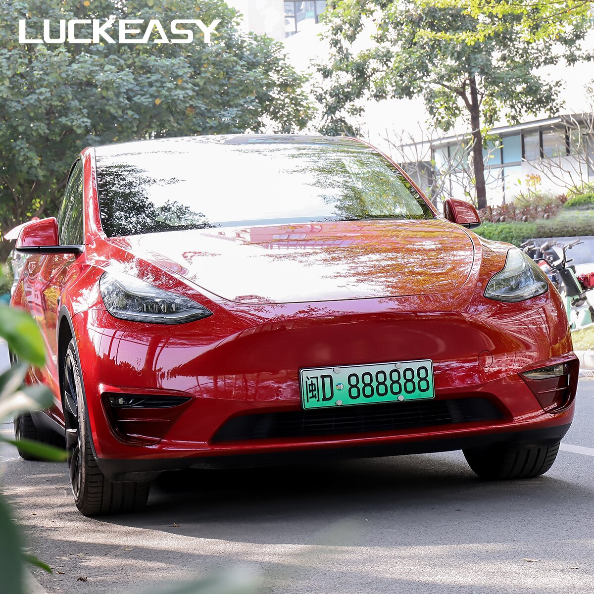For Tesla Model 3 2023 ABS Front Fog Lamp Modified Wind Knife Bumper Protector Car Sticker Exterior Decoration Accessories