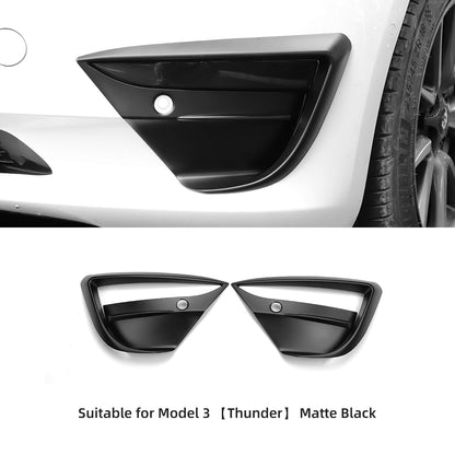 For Tesla Model 3 2023 ABS Front Fog Lamp Modified Wind Knife Bumper Protector Car Sticker Exterior Decoration Accessories