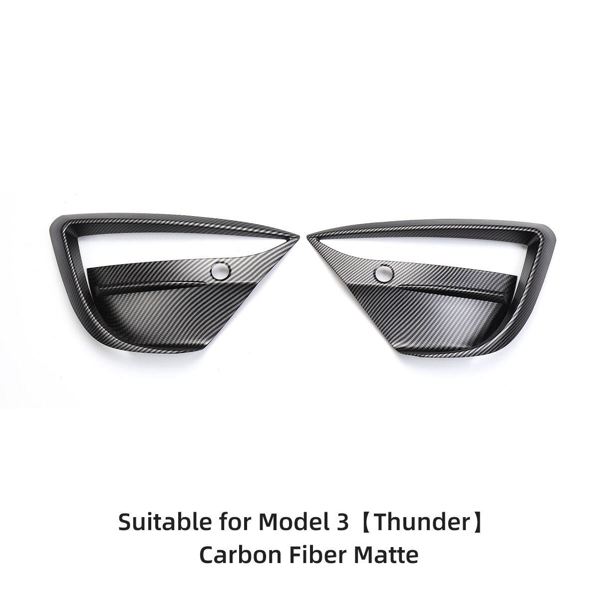 For Tesla Model 3 2023 ABS Front Fog Lamp Modified Wind Knife Bumper Protector Car Sticker Exterior Decoration Accessories