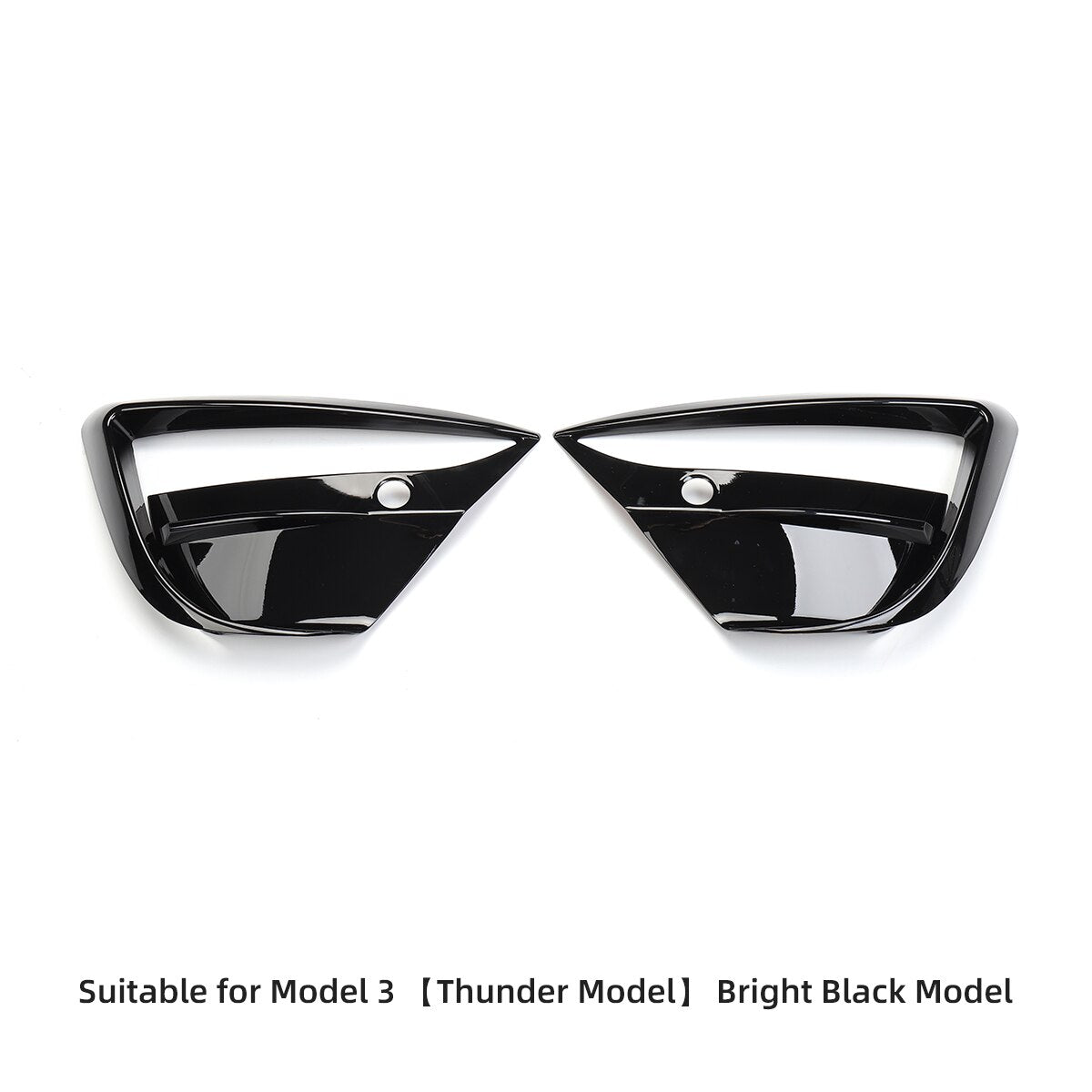 For Tesla Model 3 2023 ABS Front Fog Lamp Modified Wind Knife Bumper Protector Car Sticker Exterior Decoration Accessories