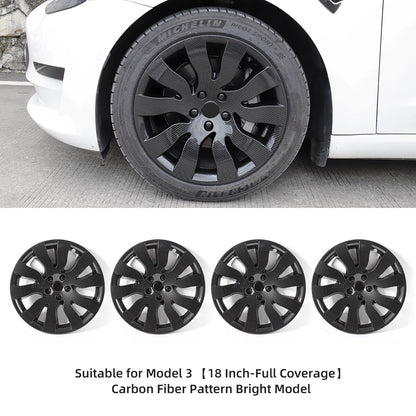 For Tesla Model 3 2023 Wheel Cap 18 Inch  All-inclusive Hubcap Replacement Wheel Cover Kit Modification Accessories