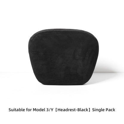 For Tesla Model 3 Model Y Car Neck Seat Pillow Interior Accessories Car Memory Foam Suede Travel Headrest Lumbar Pillow