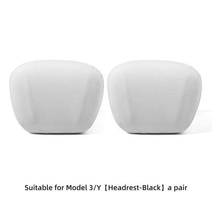 For Tesla Model 3 Model Y Car Neck Seat Pillow Interior Accessories Car Memory Foam Suede Travel Headrest Lumbar Pillow