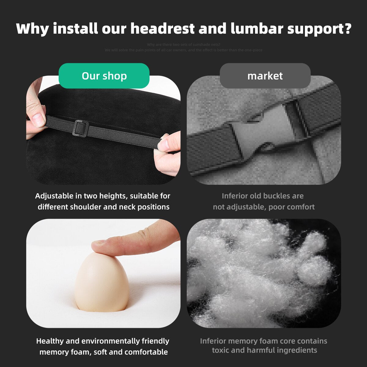 For Tesla Model 3 Model Y Car Neck Seat Pillow Interior Accessories Car Memory Foam Suede Travel Headrest Lumbar Pillow